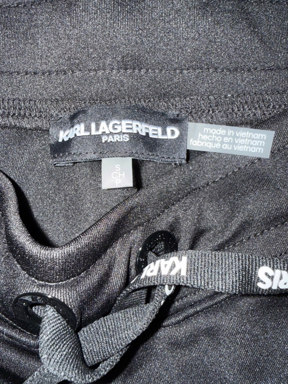 Karl Lagerfeld Paris Logo Jogger Pants Black Size S NWOT Athleisure - Picture 10 of 16